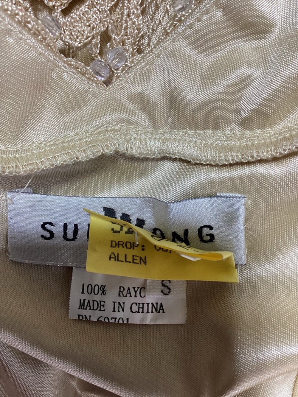 Sue Wong Crochet Asymmetrical Slip Midi Dress - Picture 10 of 16